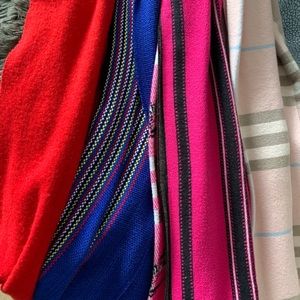 Four different style scarves